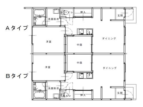 お試し住宅の間取り図