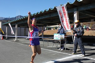 第12回南部町駅伝・マラソン大会のゴール時の写真(1)