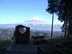 白鳥山山頂から見える富士山
